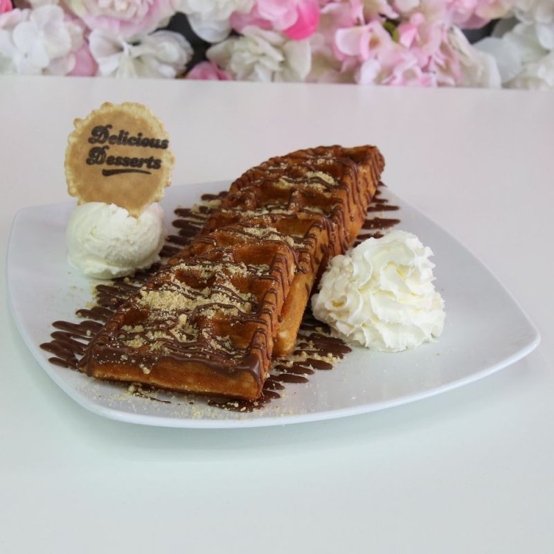 Chocolate digestive waffle