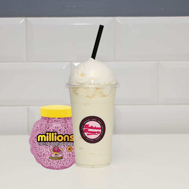 Raspberry millions milkshake