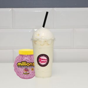 Raspberry millions milkshake